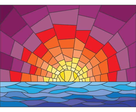 Sunset_Stained_Glass_Illustration